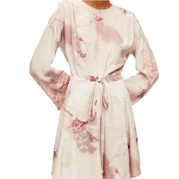 New Allsaints Cassandra Ume Petal Pink Dress Size 6 Retails $299 - Picture 2 of 8